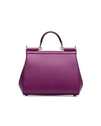 Темно-пурпурная кожаная сумка через плечо от Dolce & Gabbana