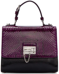 Женская темно-пурпурная кожаная сумка от Dolce & Gabbana