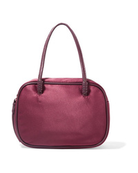 Темно-пурпурная кожаная сумочка