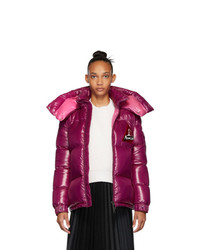 Женская темно-пурпурная куртка-пуховик от Moncler
