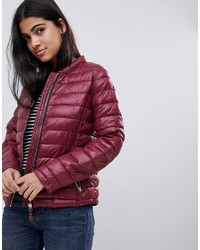 Темно-пурпурная легкая куртка-пуховик