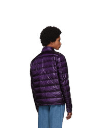 Мужская темно-пурпурная легкая куртка-пуховик от Moncler