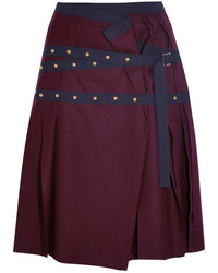 Темно-пурпурная мини-юбка