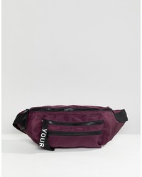 Темно-пурпурная поясная сумка