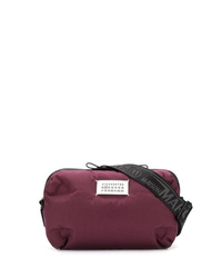 Мужская темно-пурпурная поясная сумка из плотной ткани от Maison Margiela