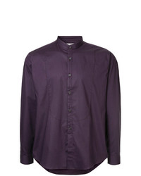 Мужская темно-пурпурная рубашка с длинным рукавом от Cerruti 1881