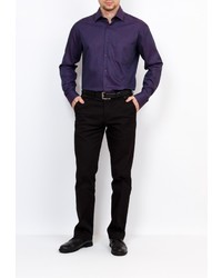 Мужская темно-пурпурная рубашка с длинным рукавом от GREG