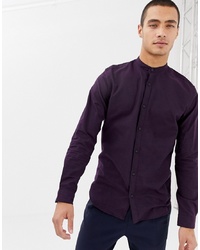 Мужская темно-пурпурная рубашка с длинным рукавом от Jack & Jones