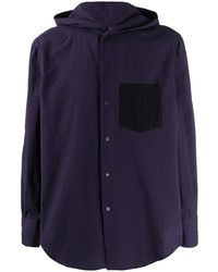 Мужская темно-пурпурная рубашка с длинным рукавом от Loewe