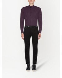 Мужская темно-пурпурная рубашка с длинным рукавом от Dolce & Gabbana