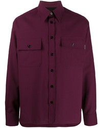 Мужская темно-пурпурная рубашка с длинным рукавом от Marni