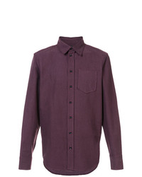 Мужская темно-пурпурная рубашка с длинным рукавом от Yang Li