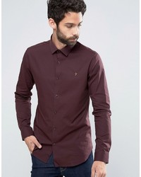 Мужская темно-пурпурная рубашка от Farah