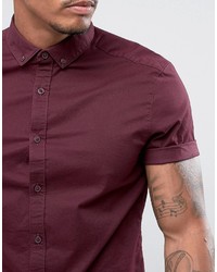 Мужская темно-пурпурная рубашка от Asos