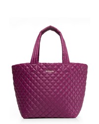 Темно-пурпурная стеганая большая сумка
