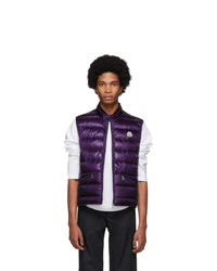 Мужская темно-пурпурная стеганая куртка без рукавов от Moncler