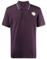 Мужская темно-пурпурная футболка-поло с вышивкой от McQ