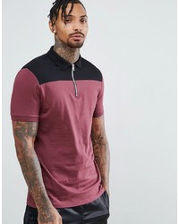 Мужская темно-пурпурная футболка-поло от ASOS DESIGN