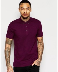 Мужская темно-пурпурная футболка-поло от Asos
