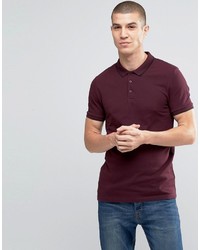 Мужская темно-пурпурная футболка-поло от Asos