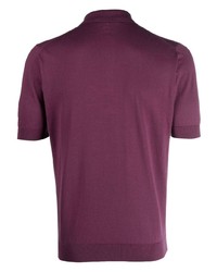 Мужская темно-пурпурная футболка-поло от Lardini