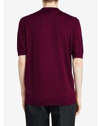 Мужская темно-пурпурная футболка-поло от Burberry