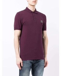 Мужская темно-пурпурная футболка-поло от BOSS