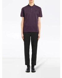 Мужская темно-пурпурная футболка-поло от Prada