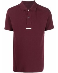 Мужская темно-пурпурная футболка-поло от Maison Margiela