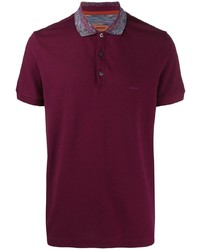 Мужская темно-пурпурная футболка-поло от Missoni