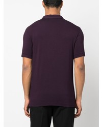 Мужская темно-пурпурная футболка-поло от Giorgio Armani