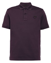 Мужская темно-пурпурная футболка-поло от Prada