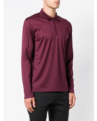 Мужская темно-пурпурная футболка-поло от Canali