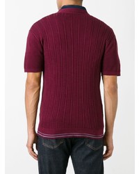 Мужская темно-пурпурная футболка с v-образным вырезом от Rossignol