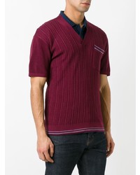 Мужская темно-пурпурная футболка с v-образным вырезом от Rossignol