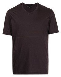 Мужская темно-пурпурная футболка с v-образным вырезом от James Perse
