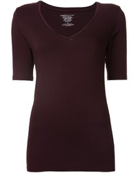 Женская темно-пурпурная футболка с v-образным вырезом от Majestic Filatures