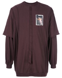 Мужская темно-пурпурная футболка с длинным рукавом от Komakino