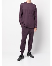 Мужская темно-пурпурная футболка с длинным рукавом от Y-3