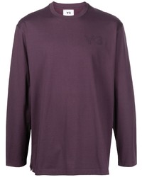 Мужская темно-пурпурная футболка с длинным рукавом от Y-3