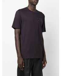 Мужская темно-пурпурная футболка с круглым вырезом с вышивкой от 032c