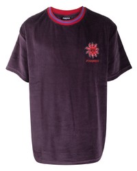 Мужская темно-пурпурная футболка с круглым вырезом с вышивкой от Pleasures