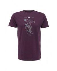 Мужская темно-пурпурная футболка с круглым вырезом с принтом от Billabong