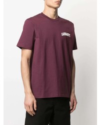 Мужская темно-пурпурная футболка с круглым вырезом с принтом от Carhartt WIP