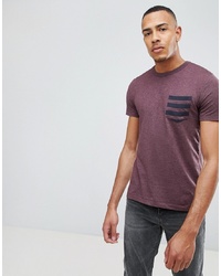 Мужская темно-пурпурная футболка с круглым вырезом с принтом от French Connection