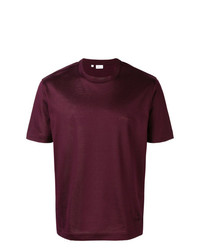 Мужская темно-пурпурная футболка с круглым вырезом от Brioni
