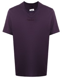 Мужская темно-пурпурная футболка с круглым вырезом от Doublet