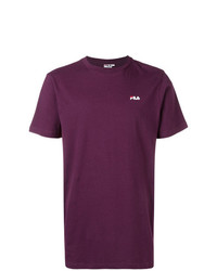 Мужская темно-пурпурная футболка с круглым вырезом от Fila