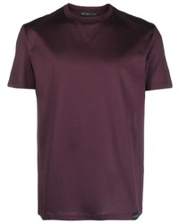 Мужская темно-пурпурная футболка с круглым вырезом от Low Brand