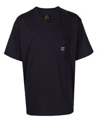 Мужская темно-пурпурная футболка с круглым вырезом от Needles